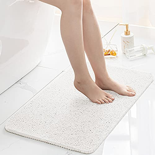 Duschmatte rutschfeste, Anti-Schimmel-Duschmatten, 60 x 40 cm, Luffa Duschmatten für Innendusche, schnell trocknende Badematte für Badezimmerboden, Badewannenmatte für ältere Menschen