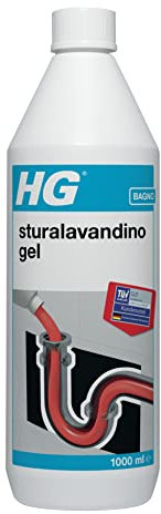 HG Sturalavandini Liquido, Sblocca gli Scarichi Intasati di Lavandini e WC da Cumuli di Carta Igienica, Capelli e Residui di Sapone, 1 litro