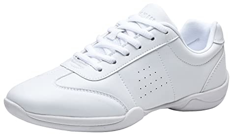 PPXID Damen Cheerleading Schuhe Mädchen Yoga Gymnastik Jazz Laufschuhe,Weiß,39 EU