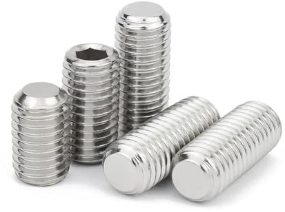 1/10/50pcs Testa Esagonale in Acciaio Inox 304 Esagono Incassato A Punta Piatta Vite M6 M8 M10 M12 M16 End Grub Senza Testa Bullone DIN913 (Size : 10pcs M10x6mm)