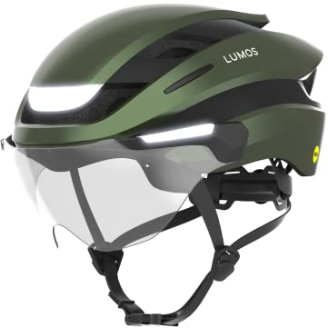Lumos Ultra Casque de vélo électrique intelligent | Certifié NTA 8776 | Feux avant et arrière LED | Visière rétractable | Contrôle par application | Pour vélo électrique, scooter, cyclisme | Adultes,