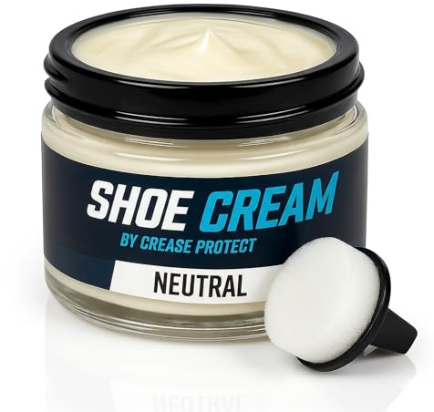 Shoe Cream For Leather Shoes - Moisturise, Nourish & Polish Leather - Includes Polishing Sponge - Shoe Care Conditioning Cream - Protect All Leathers