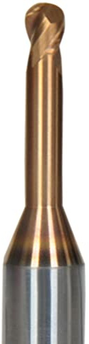 VHM Radiusfräser Z=2 TiSiN Mikrofräser 52 HRC ✓ Ø 1-4 mm mit abgesetzem Hals (6 mm Verjüngter Hals, 1,0 mm)
