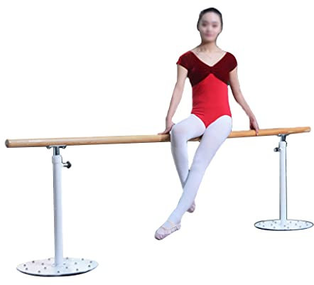 Ballettstange Ballettstange mit Saugnapf for Erwachsene und Kinder, Verstellbarer Holzgriff, geeignet for Tanzräume/Fitness (Size : 1.5M/5FT)