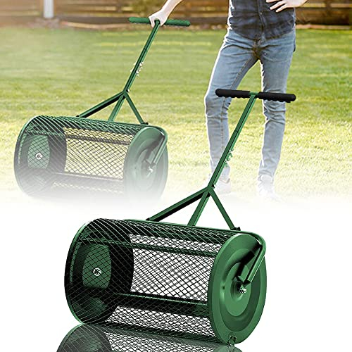 Kompost-Torf-Moosstreuer – robuster Metallgitterstreuer für Rasen und Garten, verstellbarer Griff – ideal für Dünger, Mutterboden, Aussaat und Mulch – Yard Essential