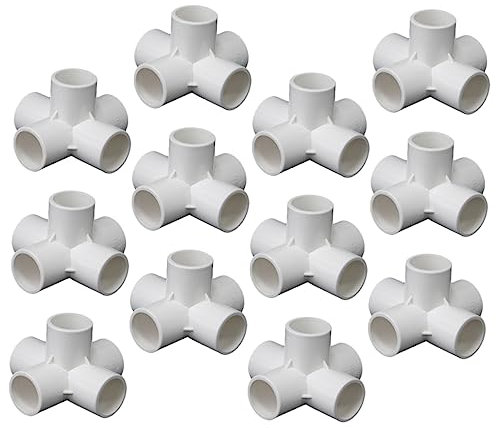 DOITOOL 12 Piezas Junta De Tubería De Agua De Cinco Vías Racores De Codo De 4 Vías Soporte De Barandilla De Cubierta Conector De Tubería Estante De Polivinilo Tridimensional