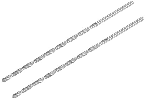 TA-VIGOR 2Pcs 5mm Extra Long Twist Drill Bits 200mm HSS Straight Shank | High Speed Steel Spiral Drill Bits for Wood, Metal, Aluminium and Plastic