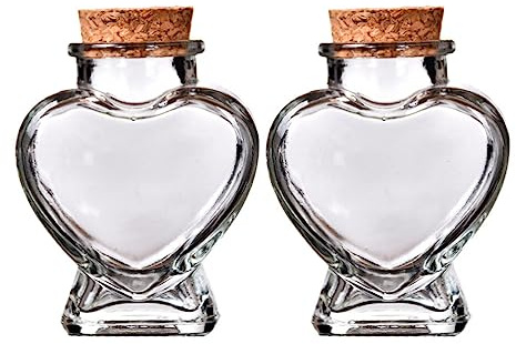 Kichvoe 2pièces Bouteilles Verre Transparentes avec Liège Bouteilles pour Souhaits Et Décorations pour Bonbons Et