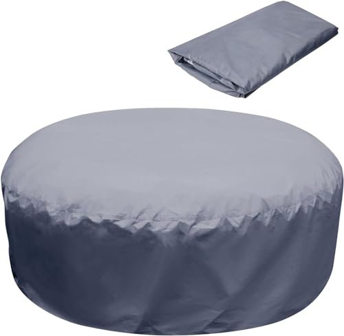 215×70CM Round Hot Tub Cover - 6 Persons Hot Tub Cover - Full Coverage Hot Tub Covers Replacement -UV Resistant, Portable Overall Spa Safety Protector for Outdoor Hot Tubs