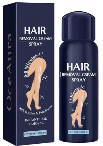 Hair Removal Spray,Intimate Painless Hair Remover for Sensitive Skin,Depilatory Cream for Legs,Arms,Underarms and Private Areas,Non-Irritating Painless Flawless