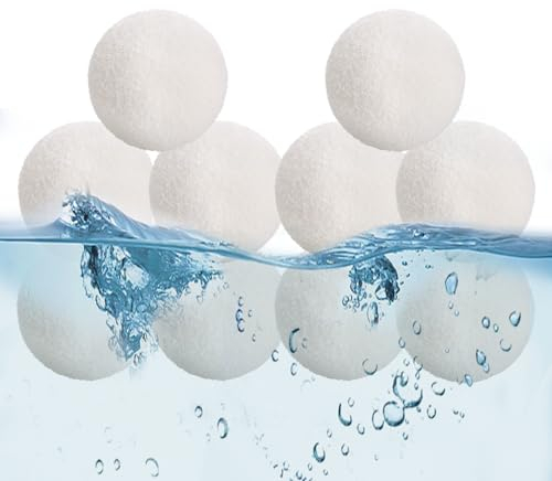 Lot de 10 balles d'écume réutilisables pour spas, jacuzzi, jacuzzi, lavables, absorbantes d'huile pour jacuzzi, piscine, centre de spa, nettoyage de la saleté et de la boue