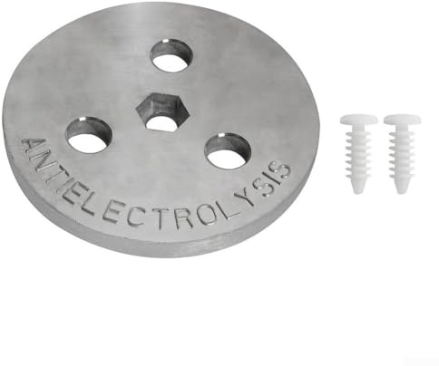Zinc Anode Plate, Skimmer Basket Zinc Puck, Fights Against And Electrolysis, Suitable For Salt Swimming Pool, 74.7 * 6.4 Mm(1pc)