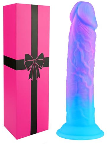 Fallo anale realistico in silicone da 23 cm, fallo grande con forte ventosa, pene flessibile e realistico a doppia densità, pene realistico extra large, adatto per uomini/donne/coppie