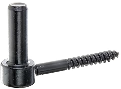 Alberts 863890 Kloben zum Einschrauben | J-Haken, mit angeschnittenem Gewinde | schwarzer Tauchlack | Dornmaß Ø16 mm | Länge 110 mm | 10er Set