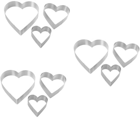 Ciieeo 3 Sätze Liebes Form Chiffon Liner Fritteuse Zinn Kuchen Bausatz Backzubehör Backform Aus Edelstahl Rostfreier Stahl Silver 3 Stück * 3