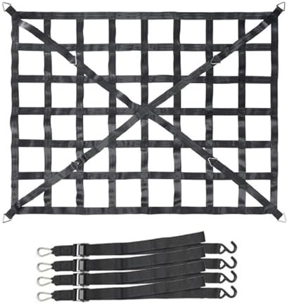 Anhänger-Ladenetz - Super Duty 4 x 4 Bungee Cargo Net,LKW-Ladefläche erstreckt Sich auf 30,5 x 45,7 cm, Robustes Ladeflächennetz, robuste Ladenetze für Pickups