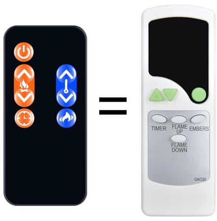 TCNOUMT New Replacement Remote Control Suitible for Signature by Ashley Electric Fireplace EF30-23B EF16-23EF30-30A W100-101