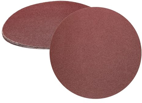 sourcing map 5pcs 200mm PSA Sanding Discs, 80 Grits Aluminum Oxide Self Adhesive Stick Back Sandpapers, No-Hole Round Wet/Dry Sander Papers, Sand Auto Car Paint, Wood, Metal