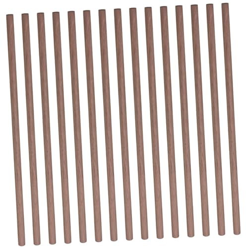 UTHCLO 24 Pcs Black Walnut Wooden Dowels Smooth Round Wood Sticks for Crafts DIY Projects Art Models Safe Polished Unfinished Wood Strips