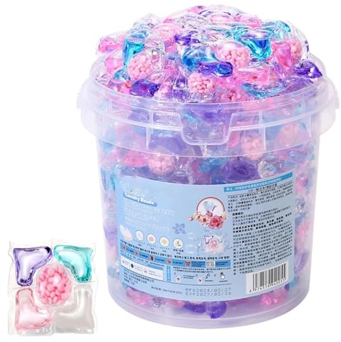 5-in-1-Wäschepads mit Duftperlen, Tiefenreinigungs-Waschmittelpads, mit Weichspülerperle und langanhaltender Frische, Konzentriertes Waschmittel, farbschützend (70pcs)