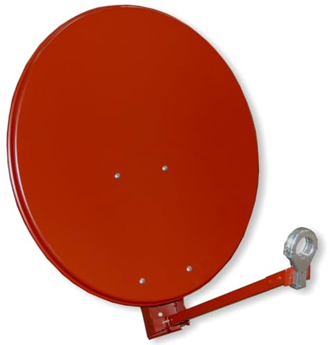 Gibertini XP Premium 75 cm, specchio satellitare rosso mattone, antenna satellitare in alluminio, resistente alle intemperie e molto stabile