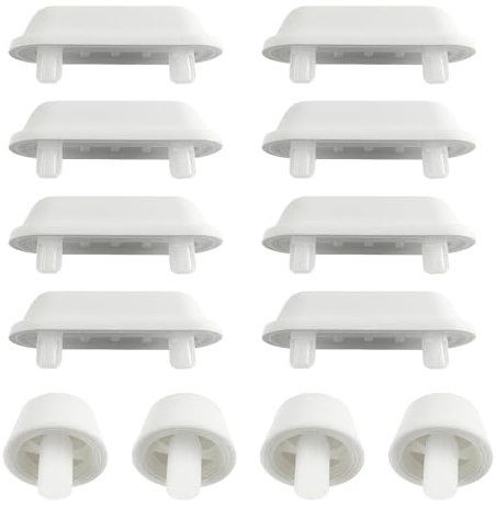 Sekfpnk 12 tamponi per sedile WC, in plastica, adatti per la maggior parte dei sedili per WC, offrono assorbimento degli urti e riduzione del rumore