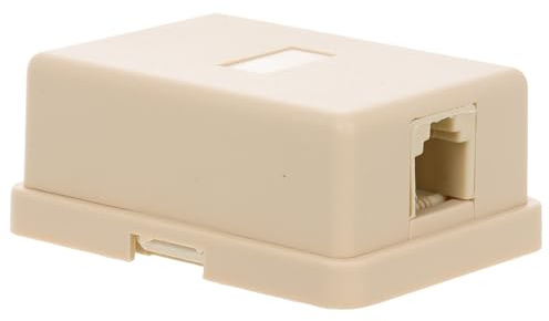 Hoement Telefonanschlussdose und Breiter Kompatibilität Beige 4-fach aus Ps Telefonverteiler mit Einfacher Installation für Festnetzanschlüsse im Büro und Zuhause