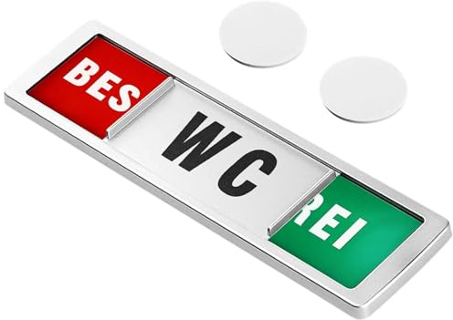 Besetzt Schild Toilette, WC Schild Toilettenschild Türschild Besetzt Frei Selbstklebend, Schiebeschilder WC Deko für Toilettentür, 17.8 x 5cm