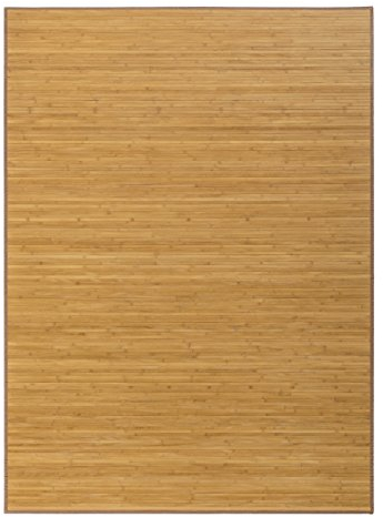 LOLAhome Alfombra de bambú Marrón Claro de 180x250 cm, Antideslizante, Anti Manchas, Resistente a la Humedad, para Salón, Dormitorio, Cocina, Baño, Pasillo, Garaje