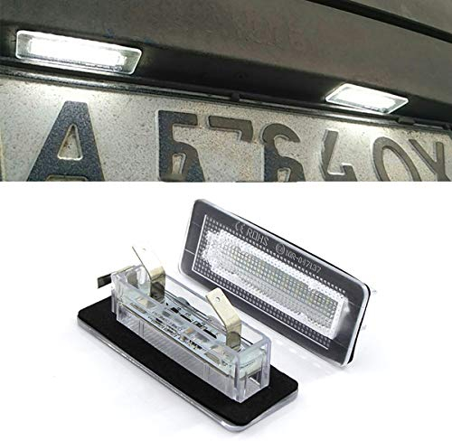 GOFORJUMP 2x Error Free 18SMD For B/enz Smart fortwo LED License plate light Car Led Number License plate Lamp Auto lighting