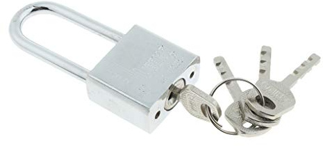 SM SunniMix aus aus Vorhängeschloss mit 4 Hauptpunkt, Key Vorhangschloss stark, fest, rostfrei, Silber 30x68mm