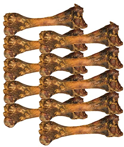 Schecker Knochen 10 Stück - leicht angeräuchert und anschließend knackig getrocknet