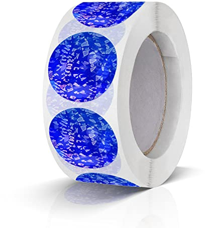 500 Stück Runde Aufkleber Stickers 25mm Farbkodierung Etiketten Rolle kleine Klebepunkte Glitzer Blau | Glitzer-Finish, stark klebend, abnehmbar, Basteln, Klassenzimmer, Büroorganisation und Dekoration, Farbkodierung, Inventar
