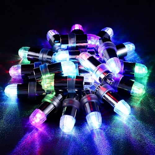 Encham 30 Stück BallonLichter Bunt mini LED farbige Beleuchtung Licht Batteriebetrieben Wasserdicht für Papierlaterne Luftballons Deko für Hochzeit Weihnachten Halloween Party