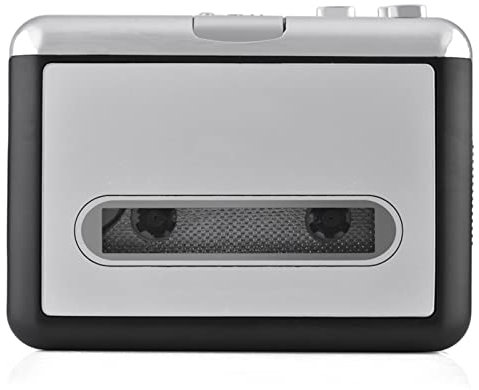 Convertitore da Cassetta USB a MP3, Converte Vecchi Nastri e Cassette Mix in MP3, Plug and Play, Uscita, Alimentato a Batteria o USB, Design Portatile, Include Cuffie