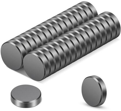 Wukong 30 Stück Starke Magnete für Magnettafel, 18×5mm Schwarz Magnete Whiteboard für Büro, Ausschreibung und Schule