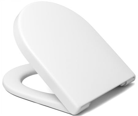Ramm Sedile WC compatibile con Duravit Starck 3, sedile WC in termoindurente antibatterico, coperchio WC con abbassamento automatico Soft Close