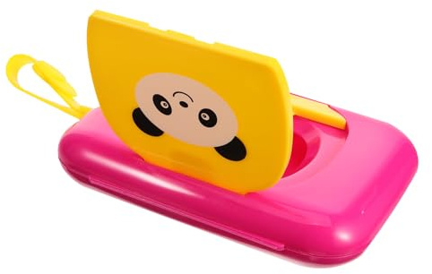 Beatifufu Wipes Dispenser Tragbarer Wischbehälter Für Unterwegs Mit Süßem Panda-muster Leicht Und Robust Für Kinderwagen Krippe Und Reisen