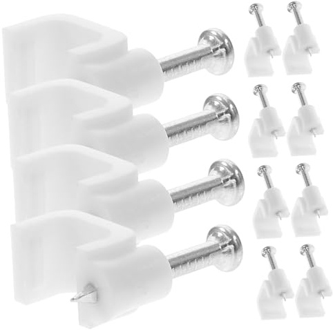 Homoyoyo 500pcs Cable Staple Wire Clamp Cable Fastener for Wall Electrical Wire Nail High Compression Resistance