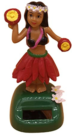 Danseuse Hawaienne Voiture Solaire, Décor De Tableau De Bord Drôle | Figurine Oscillante Hawaii Girl Car Decor, Poupée Miniature
