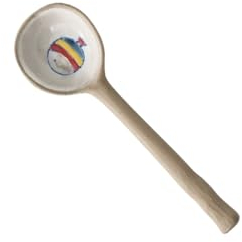 Spoon Kiln Transformed Ceramics Soup Spoons Retro Porcelain Coffee Spoon Teaspoons for Yogurt Dessert Honey Jam Spoon Ice Cream Spoon Sugar Salt Jar Spoon, Set of 2 Soup Spoon (Color : Rainbow Fish)