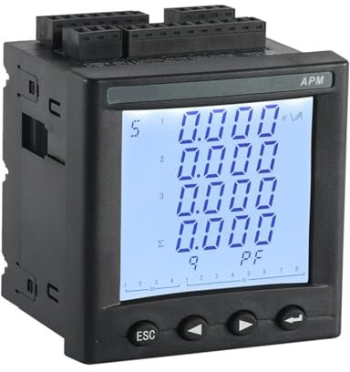 DAISHUJIE Compteur d'énergie Multifonction Intelligent Affichage jusqu'à 660 V Kwh Compteur d'énergie électrique triphasé avec Communication Ethernet TCP/IP et RS485 modbus-rtu