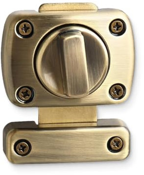 WUMZIRA Chiavistello per porta, Antifurto, Serratura Interna per Bagno, Serratura Antica, Viti per Porte d’Ingresso, Colore Bronzo