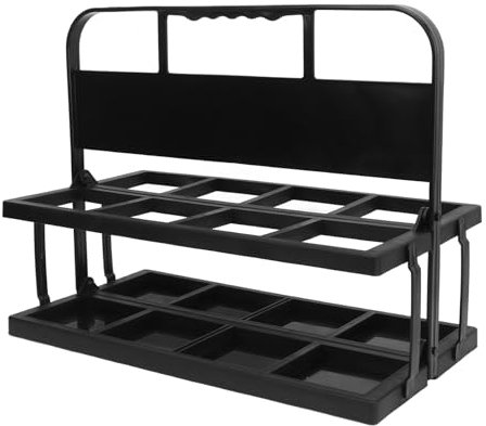 Wasserflaschen-Caddy, Wasserflaschenhalter, Sport-Wasserflaschenhalter, Schwarzer Kunststoff, Tragbar, 8 Löcher, Zusammenklappbarer Wasserflaschenträger, Flaschenträger für