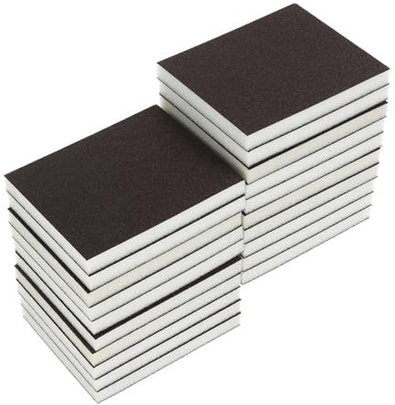 GLEAVI Set Di 20 Tamponi Abrasivi Manuali in Schiuma Con Spugne Per Carta Abrasiva Per Cartongesso Legno Metallo 5 Livelli Di Grana