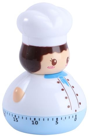 OFFSCH Timer Meccanico Per Uova e Cottura Domestica Cronometro Senza Batterie Promemoria Per Cucina Design Chef Mini Durevole e Facile Da Usare Per Decorazione Di Casa e Regalo Per Amici