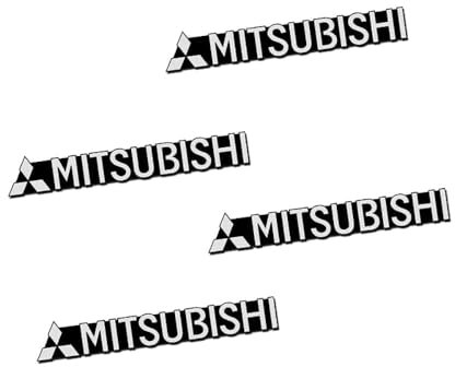 SJSHOPS Auto Emblem für Mitsubishi ASX Pajero Outlander Grandis Zinger,Auto Buchstaben Logo Buchstaben 3D Aufkleber,Auto Emblem Logo Aufkleber 3D Metall Emblem Auto Aufkleber,Aufkleber Mit Autologo
