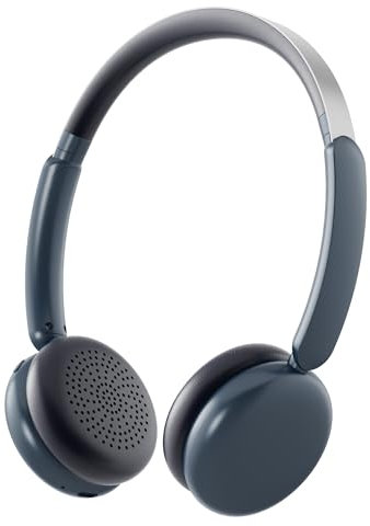 Rebocico Retro Headphone Wireless Bluetooth, Wireless Headphones Bluetooth with 80H Playtime, Adjustable Lightweight & Soft Earpads Over Ear Headphones, Fast Charging for Travel (Navy Blue)