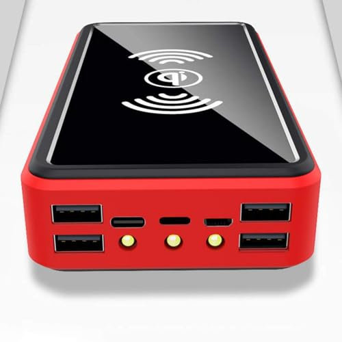 SDAJS Power Bank 100000Mah Power Bank Chargeur Solaire Portable sans Fil - Batterie Externe avec indicateur d'état LED, Powerbank Haute capacité, pour téléphone