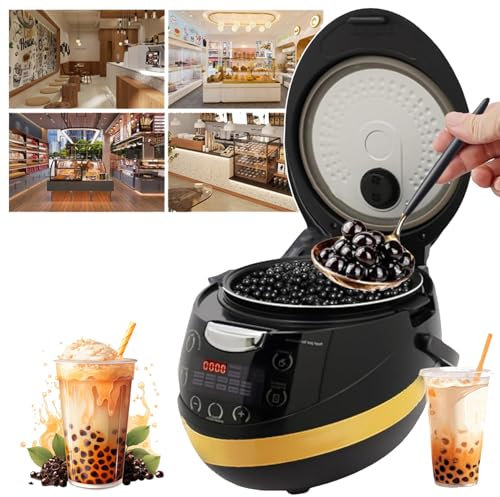 Macchina per La Produzione Di Perle Di Tapioca,Con Contenitore Interno Antiaderente in Lega Di Alluminio,Grande Capacità 6 L/8 L,2 Modalità Preimpostate,Adatta per Bar Che Vendono Tè Al Latte,8L